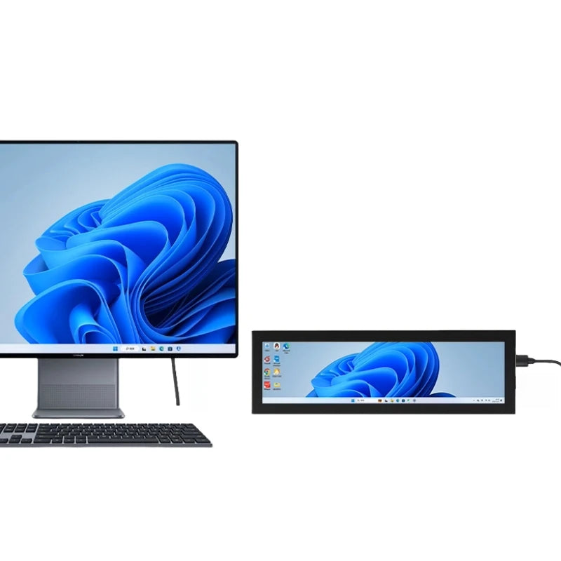 Новый 8,8-дюймовый дополнительный экран USB Type-C, длиннополосный ЖК-дисплей, монитор для компьютера, процессора, видеокарты и оперативной памяти.