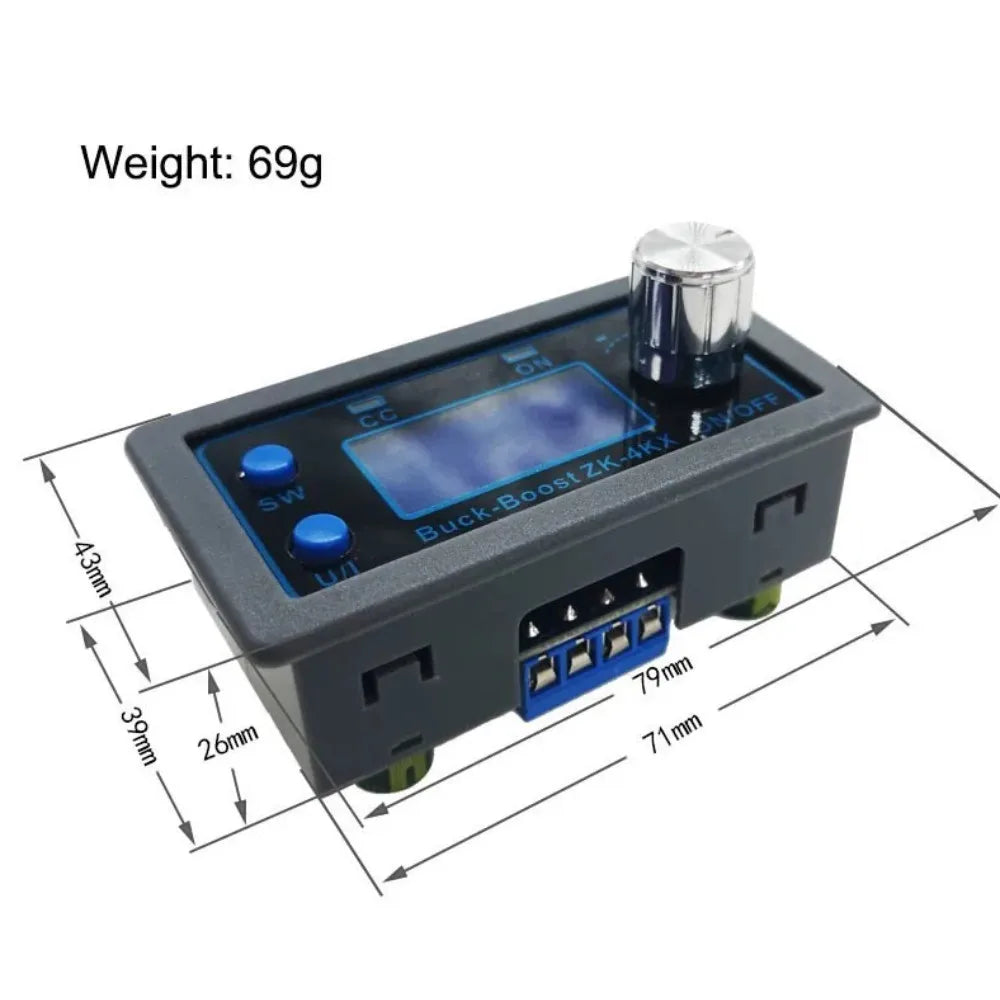 ZK-4KX DC DC Buck Boost Converter CC CV 0.5-30V 4A 5V 6V 12V 24V Power Module Adjustable Regulated laboratory power supply