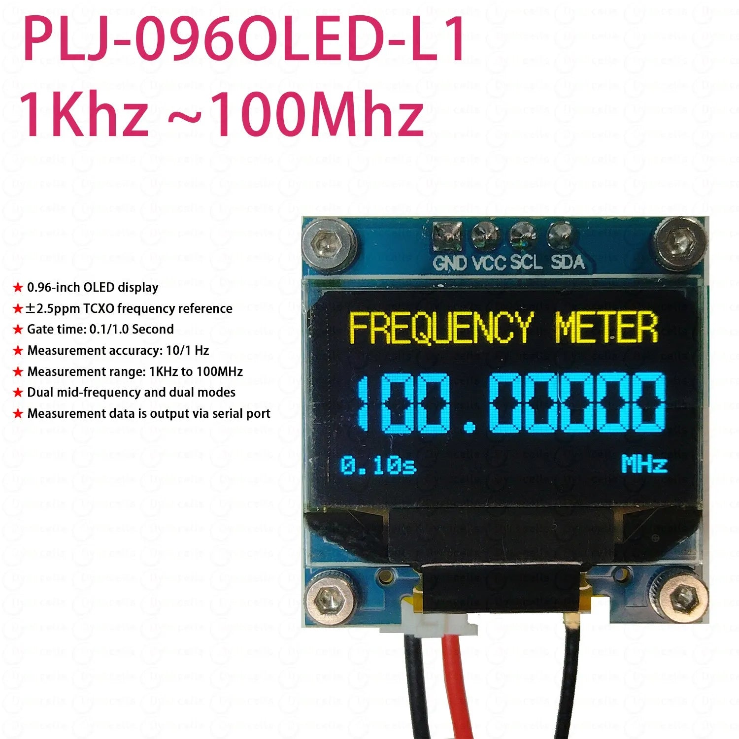1kHz to 100MHz Frequency METER OLED Frequency Display High-Precision Frequency Counter FOR RF Measurement product image
