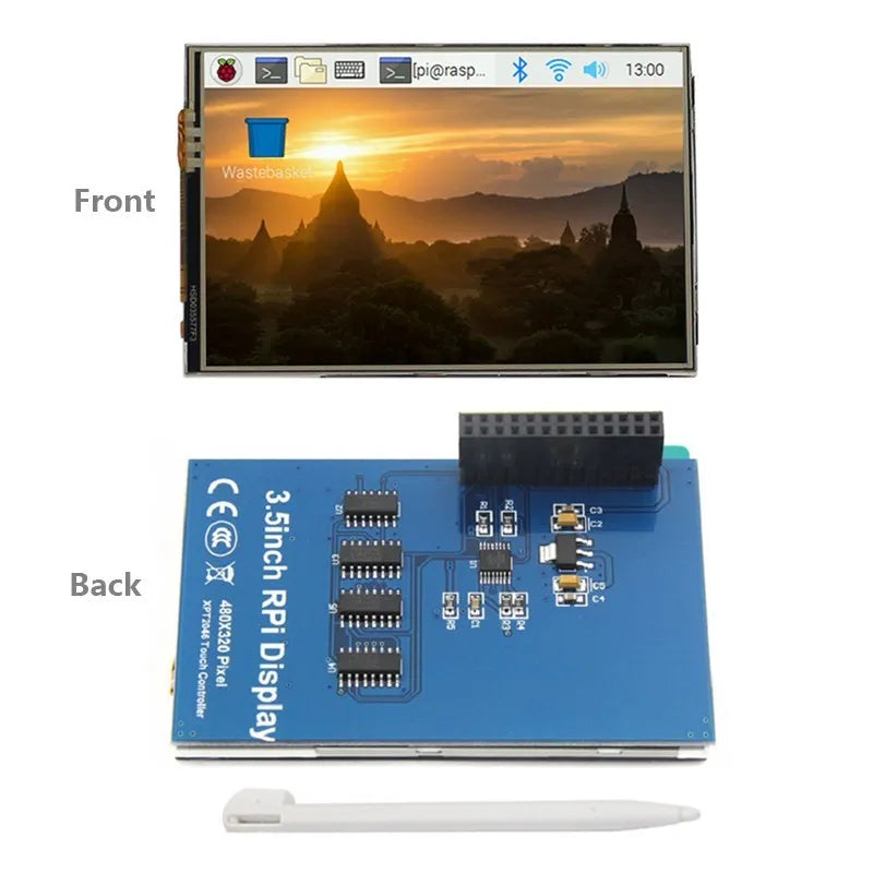 Raspberry Pi 4 Model B 3.5 inch TFT Touch Screen 480x320 LCD Monitor with ABS Case Touch Pen for Raspberry Pi 4 Model B 3B+ 3B