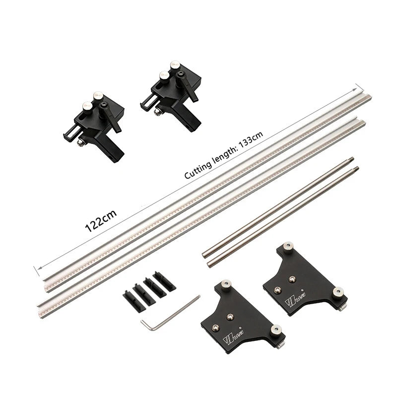 Woodworking Parallel Rail System Fixed Rail Bracket Aluminum Alloy Circular SawTrack Set Tools for Track Saw Makita / Festool