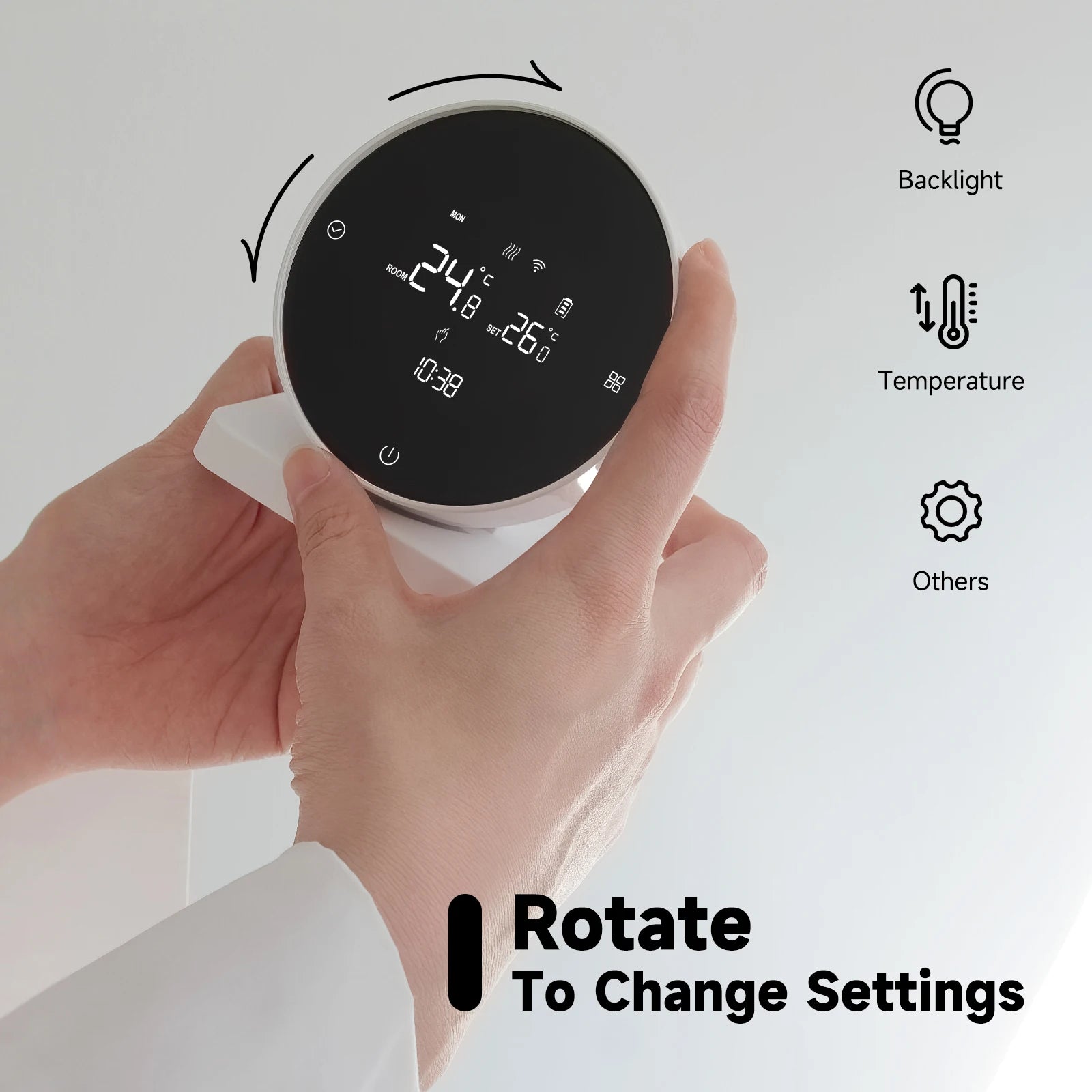 Beok Wireless Wifi Thermostat for Gas Boiler Heating Tuya Battrery RF Temperature Controller Alice Google Home