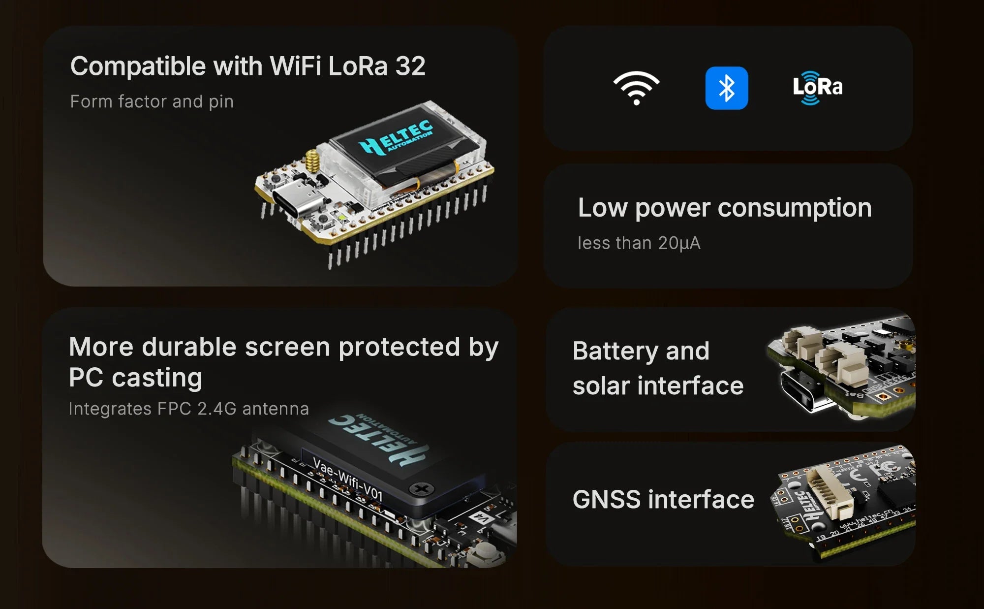 Heltec Meshtastic Wifi LoRa 32 V4 ESP32 SX1262 GPS 0.96inch OLED Solar Powered Dev-Board detail image 5