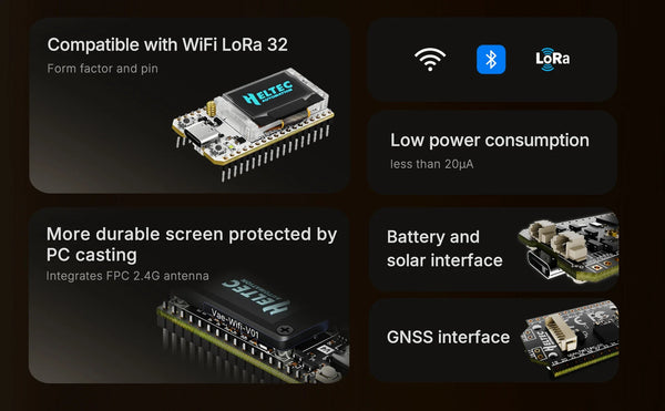 Heltec Meshtastic Wifi LoRa 32 V4 ESP32 SX1262 GPS 0.96inch OLED Solar Powered Dev-Board detail image 5