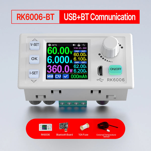 RD RK6006 RK6006-BT 60V 6A 4 digit Communication Adjustable DC to DC Step Down Voltage Bench Power Supply Buck converter