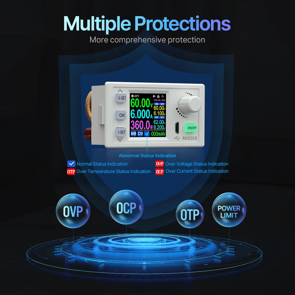 RD RK6006 RK6006-BT 60V 6A 4 digit Communication Adjustable DC to DC Step Down Voltage Bench Power Supply Buck converter