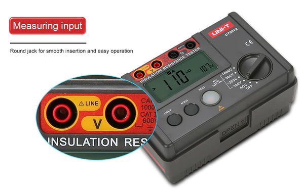 UNI-T Insulation Resistance Tester UT501 UT502 Digital Voltmeter Ohmmeter Megohmmeter Professional Ohm Meter Tester