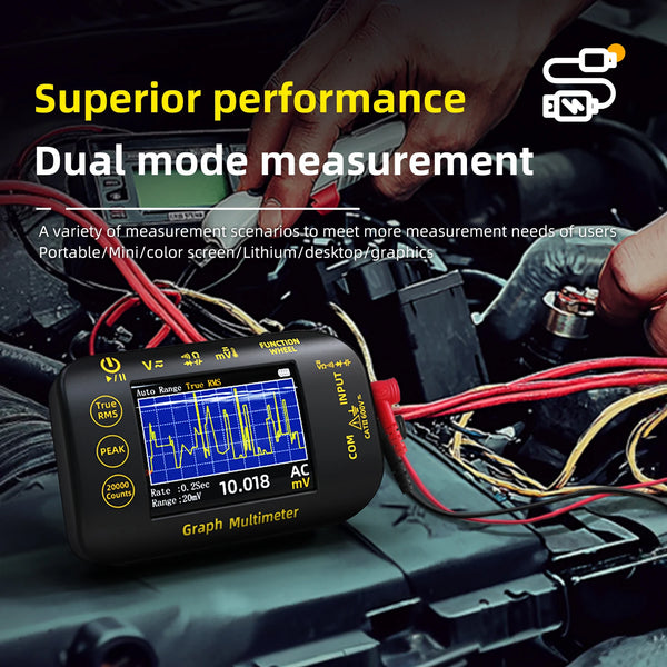 BSIDE S40/S450  Mini Digital Multimeter 20000counts High-precision Multitester 200Mohm Resistance Voltage Capacitance Hz Continuity Tester