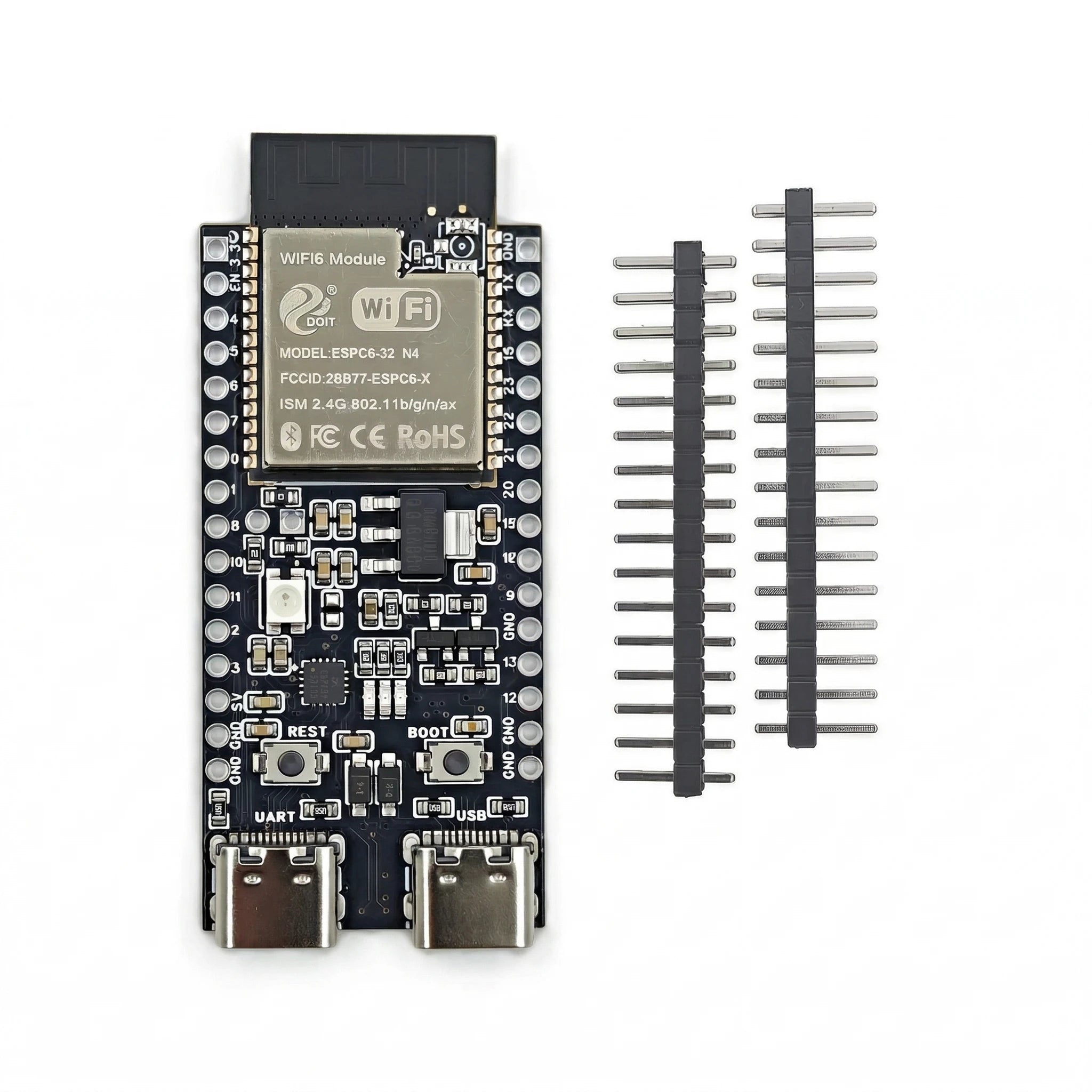 ESP32-C6-DevKitC-1 Development Board ESP32 N4 Core Board 4MB Flash WIFI6 BLE Zigbee detail image 2