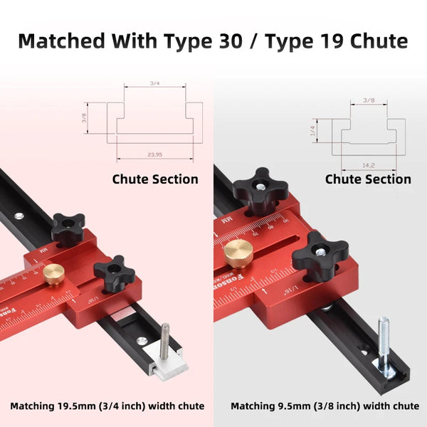 90/140mm Extended Thin Rip Jig Table Saw Jig Guide Saw Locator for Repeat Narrow Strip Cuts Works