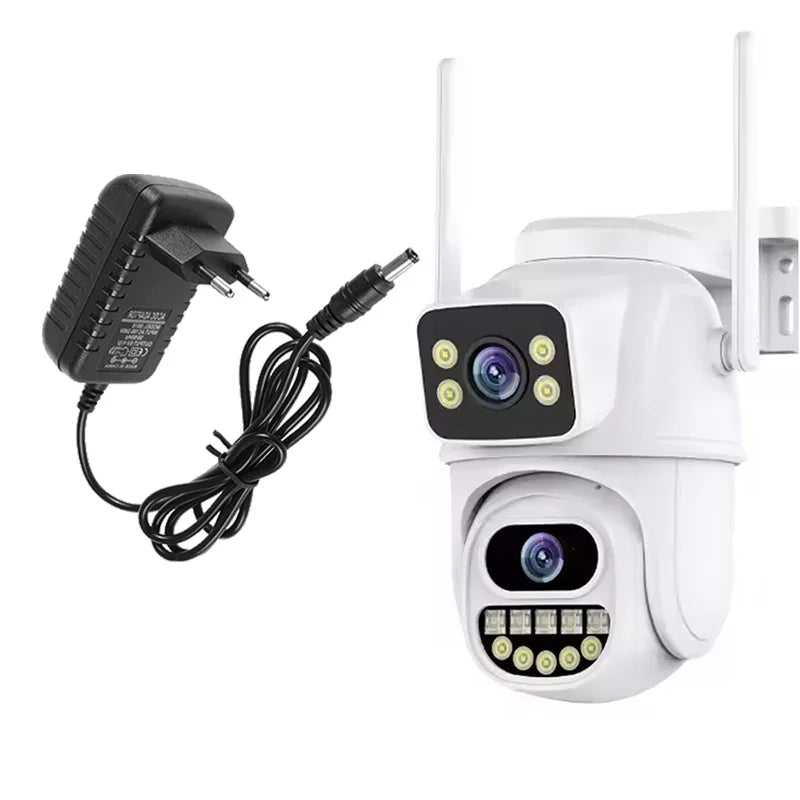4K 8MP HD WIFI PTZ IP Cam 4X Zoom Dual Screen Auto Tracking Home Security Outdoor 4MP CCTV Surveillance ICSEE APP