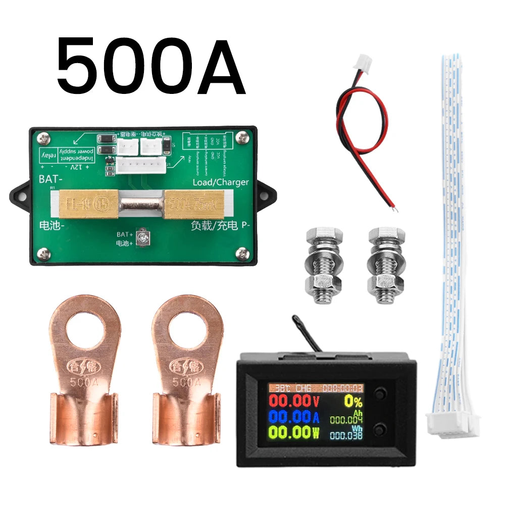 DC7~200V Digital Power Energy Voltmeter Ammeter Bi-Directional Metering Coulometer Battery Tester 9 in 1 Multi-Function Tester