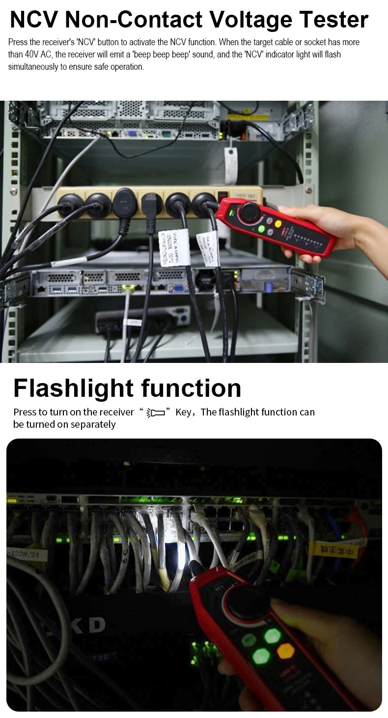 UNI-T TDR Cable Tester UT685A KIT Network Cable Locator Wire Tracker Detector LAN Tester for detail image 4