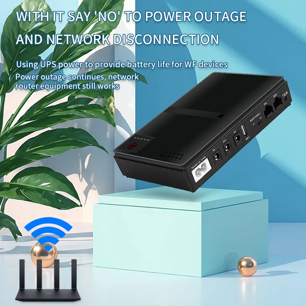 DC1018p UPS For Router Mini UPS Uninterrupted Power Supply DC1018p 10400mAh Lithium Ion Backup Battery