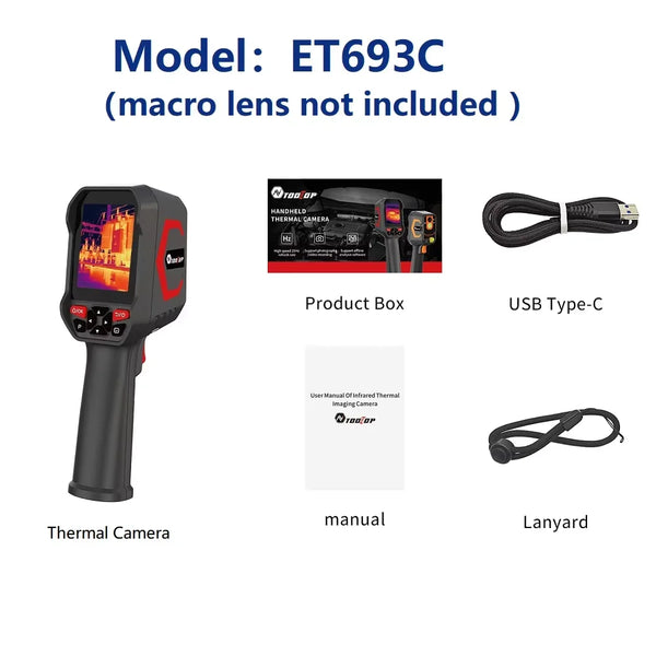 TOOLTOP ET693C Infrared & 1080P Visible Camera 2in1 Thermal Camera 256*192 Handheld Thermal Imager 512x384 SUPER IR Thermography