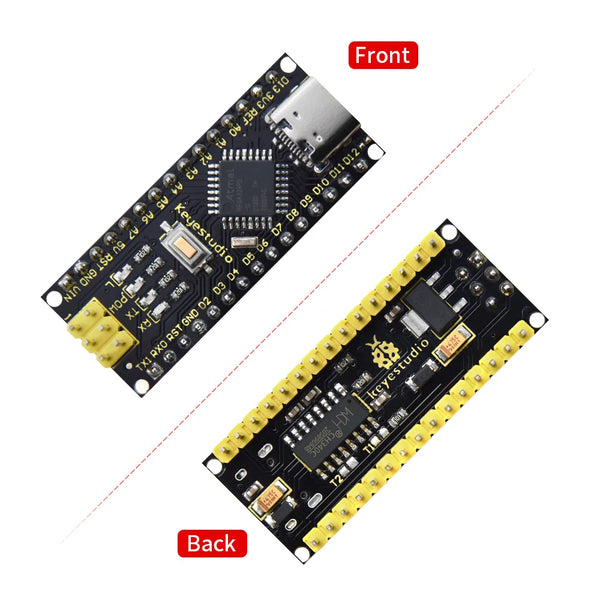 Keyestudio16MHz ATMEGA328P CH340 NANO Development Board With Bootloader+USBCable Compatible with Arduino NANO DIY Electronic Kit