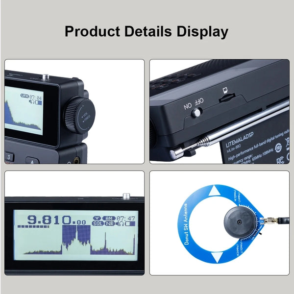 New Upgraded MLite-880 Malahit SDR Malahiteam Genuine Licensed Receiver Portable Radio Full-band Receiver with 5000mAh Battery