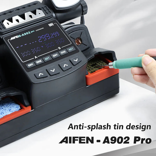 AIFEN A902PRO Soldering Station C115 C210 C245 Double Station Welding Rework Station For Cell-Phone PCB IC Repair Solder Tools