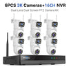 Hiseeu 16CH NVR Dual Lens Wireless CCTV Surveillance Kit Human Detection Night Vision P2P 3K 6MP IP Cameras Security System