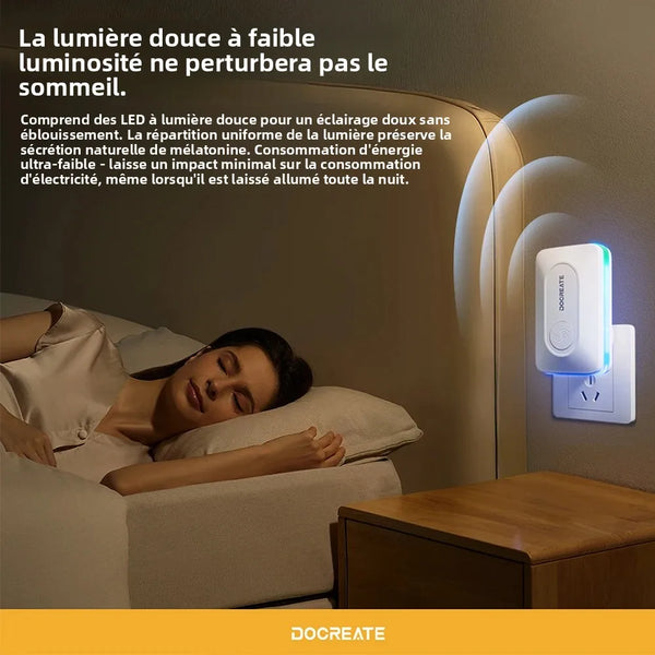 SL06 Schumann Mini Signal Generator With Sleep Night Light Silent Soft Light Dual Use Detachable EU Plug Generators AC110-240V