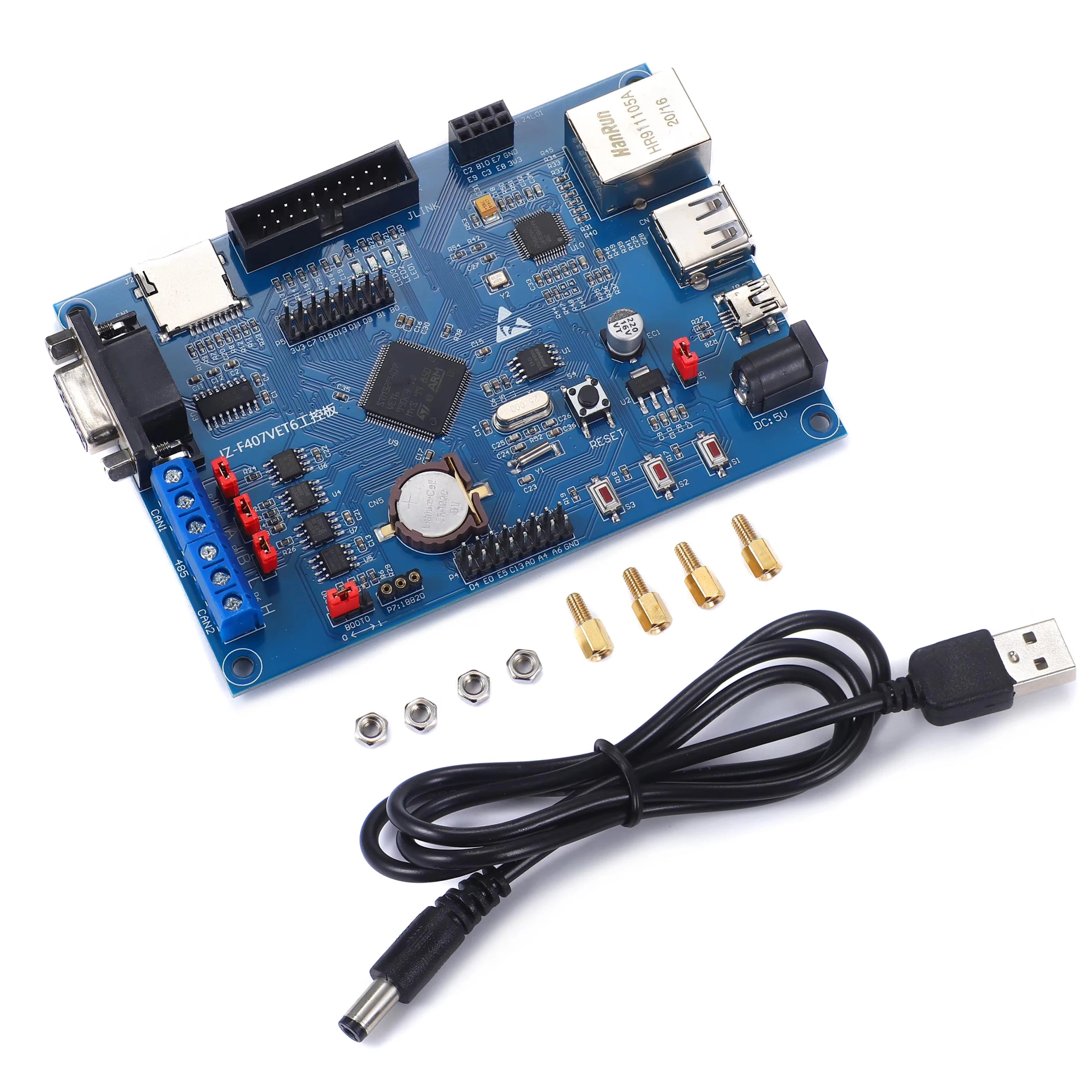 Industrial Control Development Board STM32F407VET6 Learning 485 Dual CAN Ethernet Internet of Things STM32 Original