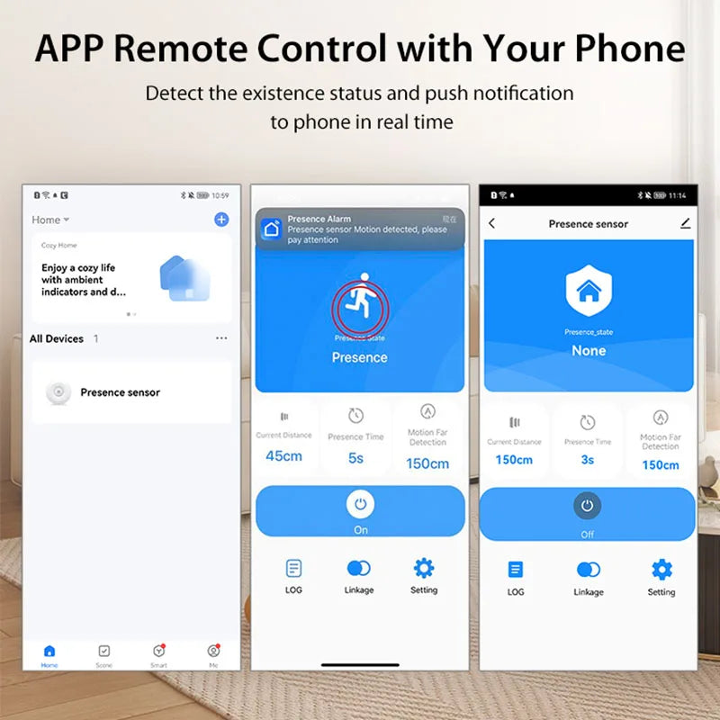 Tuya Smart Life ZigBee/WiFi 24G MmWave Radar Human Body Presence Motion Sensor For Light Switch Luminosity Detection 110/220V