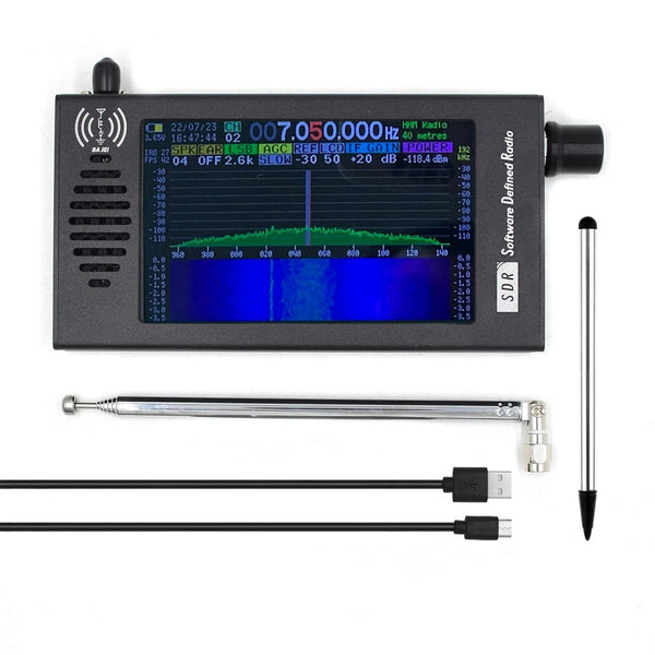 Set radio portatile palmare, ricevitore radio SDR professionale 100KHz-149MHz, radio multifunzionale con antenna a onde corte.