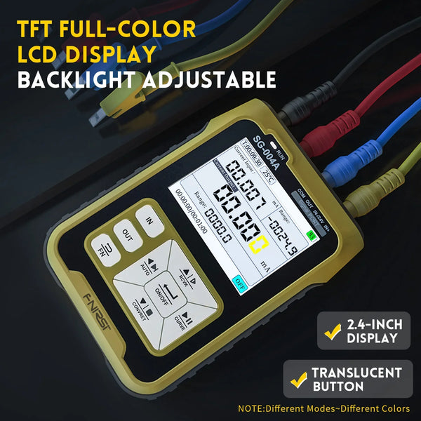 FNIRSI  SG-004A  Signal Generator Multifunctional 4-20mA 2.4" TFT Digital  Adjustable Thermocouple Resistance Process Calibrator