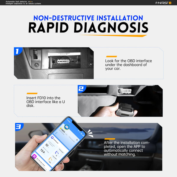 FNIRSI FD10 Car OBD2 Scanner Clear Error OBD Diagnostic Tool