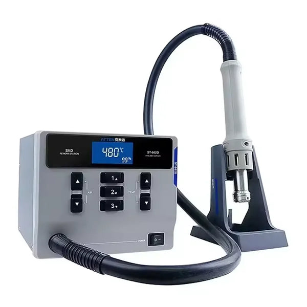 ATTEN ST-862D Hot Air Gun Soldering Station Lead-free 110V/220V 1000W BGA Rework Station Automatic Sleep Desoldering Station