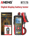 ANENG BT175 12V 24V Car Battery Tester Digital Alternator Automotive Analyzer Display Screen With Insulated Alligator Clip Tools