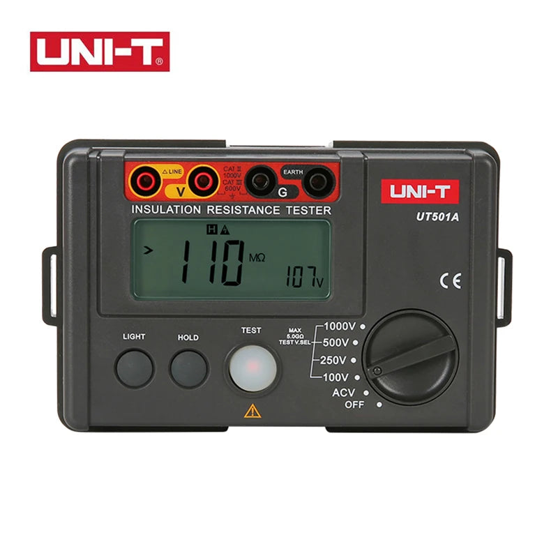 UNI-T Insulation Resistance Tester UT501 UT502 Digital Voltmeter Ohmmeter Megohmmeter Professional Ohm Meter Tester