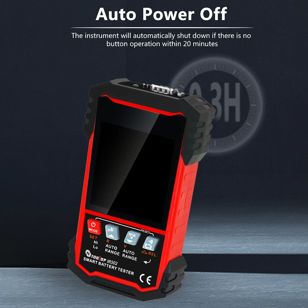 TOOLTOP IR500/IR502 Battery Internal OHM Meter High Precision 120V 0.000mω-500ω Battery Ohmmeter Lithium Nickel-cadmium Batteries Tool