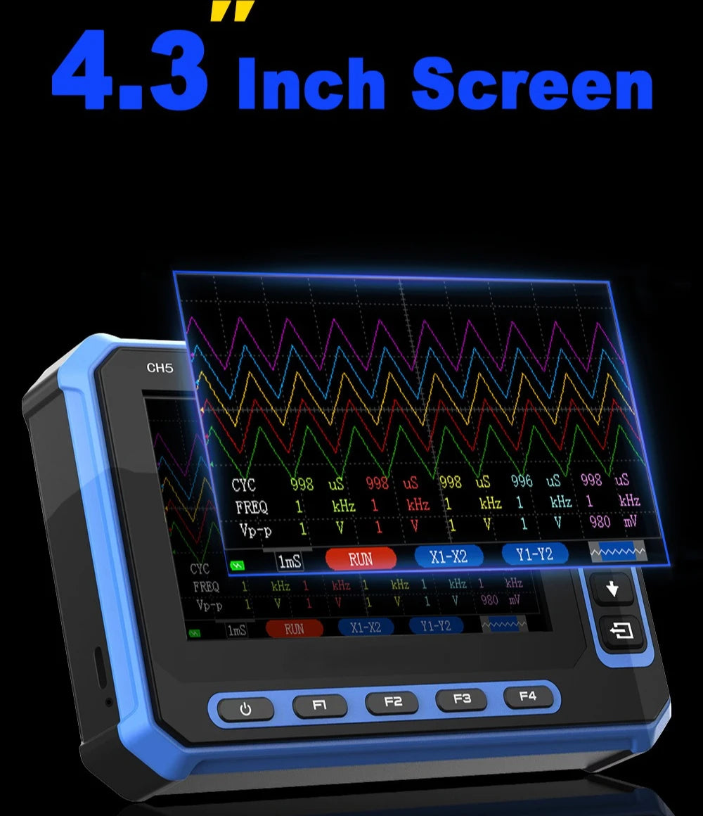 TOOLTOP OS-5C Five-channel Oscilloscope 1MHZ bandwidth 3M sampling rate Digital oscilloscope