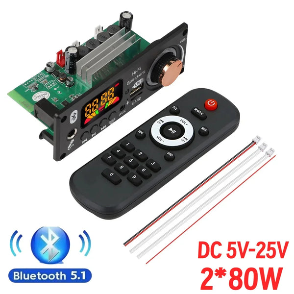 200W DIY Home Digital Amplifier MP3 Decoder Board 100W Audio Power Bluetooth 5.3 FM For detail image 9