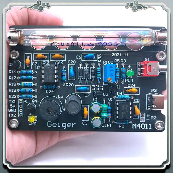 DIY Geiger Counter Kit With Audible Alarm Miller Tube Nuclear Radiation Detector Board Easy To Use product image
