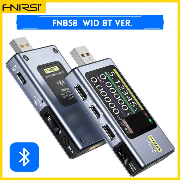 FNIRSI FNB58 USB Digital Voltmeter Ammeter Tester Tool TYPE-C Fast Charge Detection Trigger Capacity Ripple Measurement