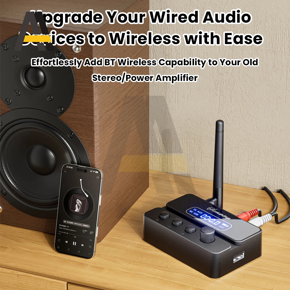 Bluetooth 5.3 Audio Transmitter Receiver S3 2-in-1 HiFi Wireless Adapter With Lossless Digital Audio For Home Theater System