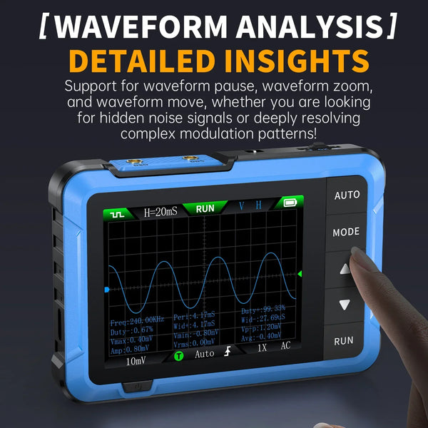 FNIRSI DSO510 New Mini Digital Oscilloscope 2in1 Signal Generator 48MS/s 10MHz  Sampling Rate Electronics Reparie Tools