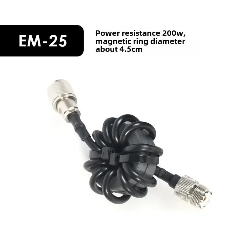 EM-25 Shortwave Choke Magnetic Ring 1.8-30MHz Suitable for HF Shortwave Radio To Suppress Common Mode Current Anti-interference