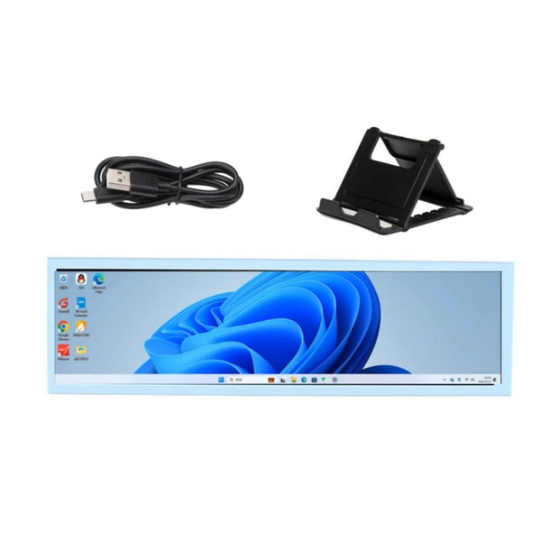 Nuovo monitor LCD a striscia lunga da 8,8 pollici con USB Type-C per CPU, GPU e RAM.
