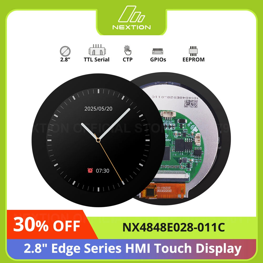 NEXTION NX4848E028-011C 2.8″ LCD-TFT Capacitive HMl Touch Display Module Edge Series Screen Panel Touchscreen Without Enclosure