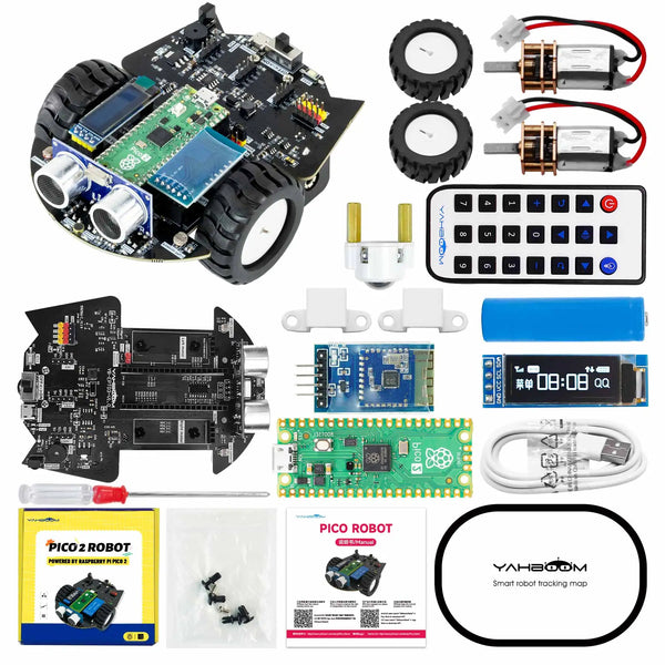 Raspberry Pi Pico 2 Robot Car Kit Programmable Car Use MicroPython Programming For DIY Electronic Project Raspberry Pi