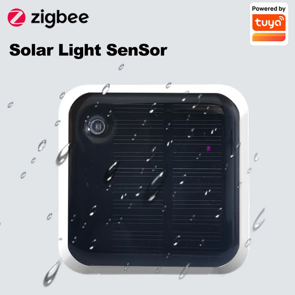 Sensore di luce solare Tuya Zigbee IP65 impermeabile wireless intelligente con supporto per alimentazione solare Assistente domestico Zigbee2mqtt