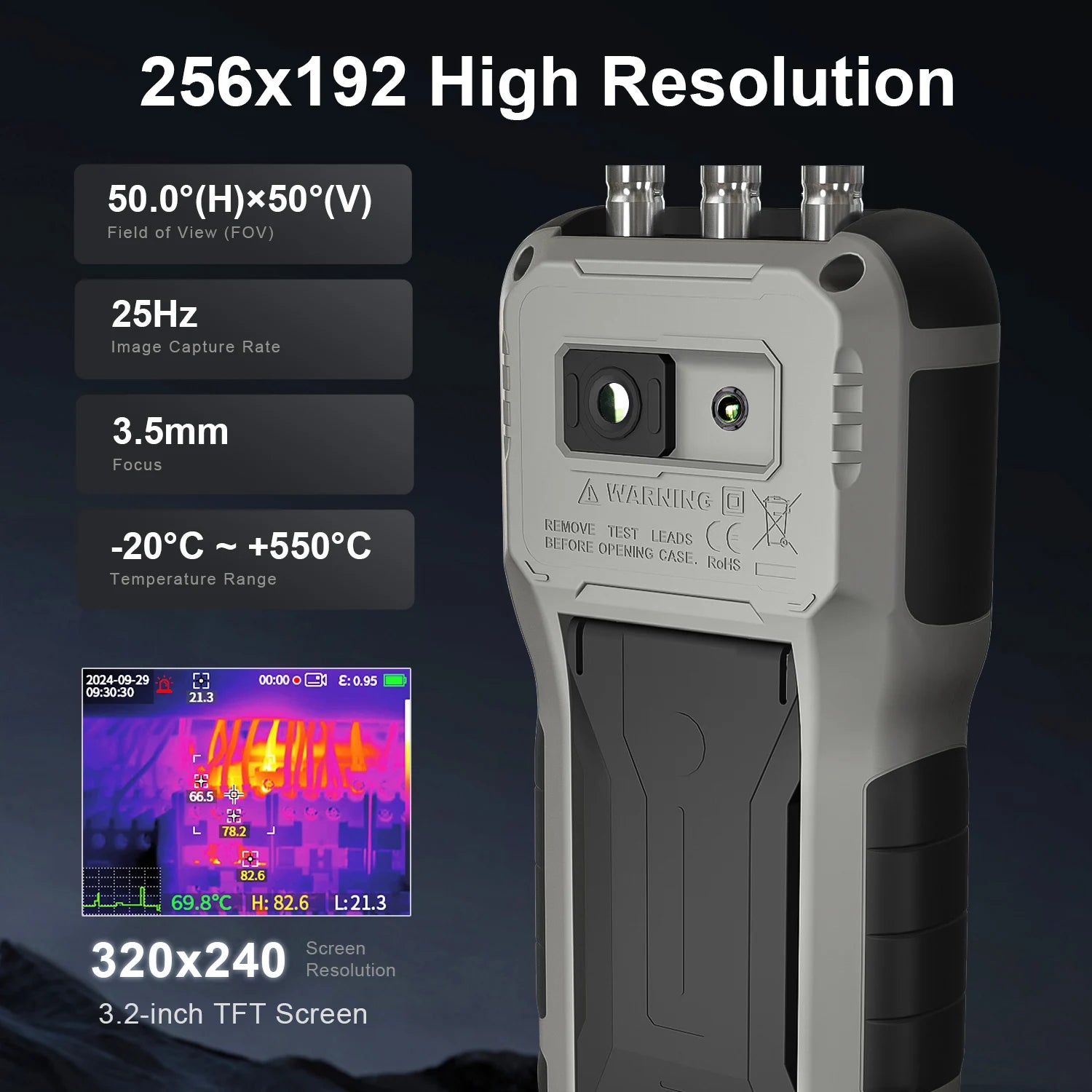 TOOLTOP TH202 4in1 256x192 Thermal Camera 2 Channels 80MHz Oscilloscope Multimeter PCB Thermal Imager Electrical Circuit Repair