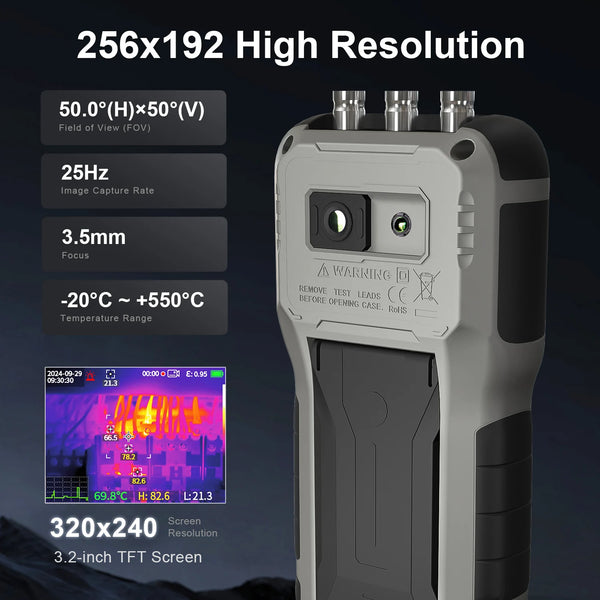 TOOLTOP TH202 4in1 256x192 Thermal Camera 2 Channels 80MHz Oscilloscope Multimeter PCB Thermal Imager Electrical Circuit Repair