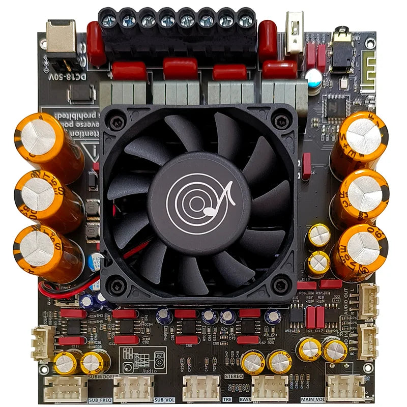 ZK-AS21P TPA3255*2 2.1 Channel Bluetooth Power Amplifier Board 300W+300W+600W High Power Low Noise Audio Power Amplifier Module