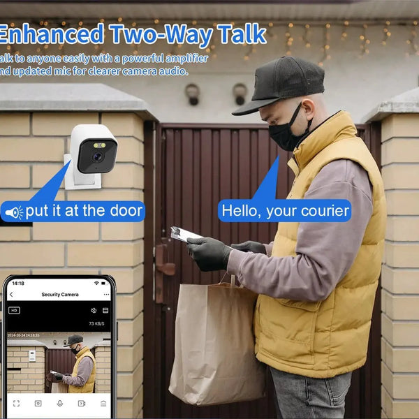 TUYA Magnetic 4MP Tuya Camera Wireless Mini Night Vision Wifi Baby Monitor Cam Outdoor Wateproof CCTV Video Surveillance Camera