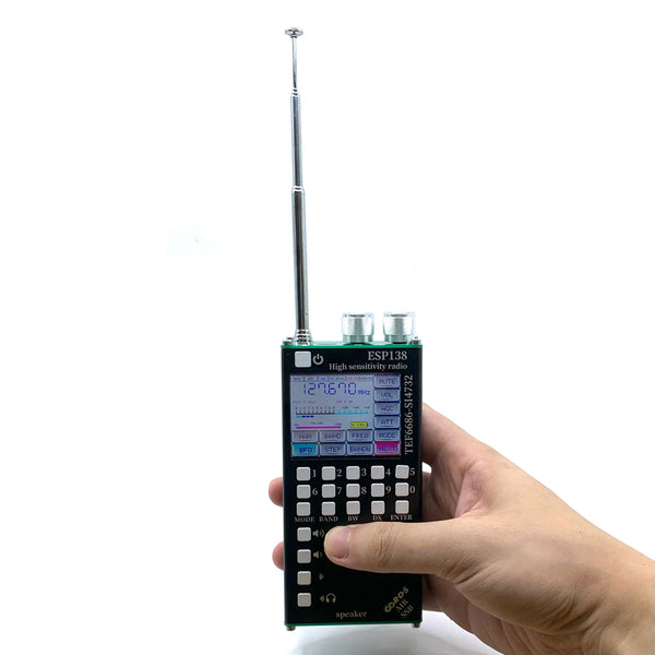 Dual Modes RDS Data Display Radio 2500mAh Hand-Held Radio Receiver ESP138 ESP32 SI4732 for Bluetooth-Compatible Speakers