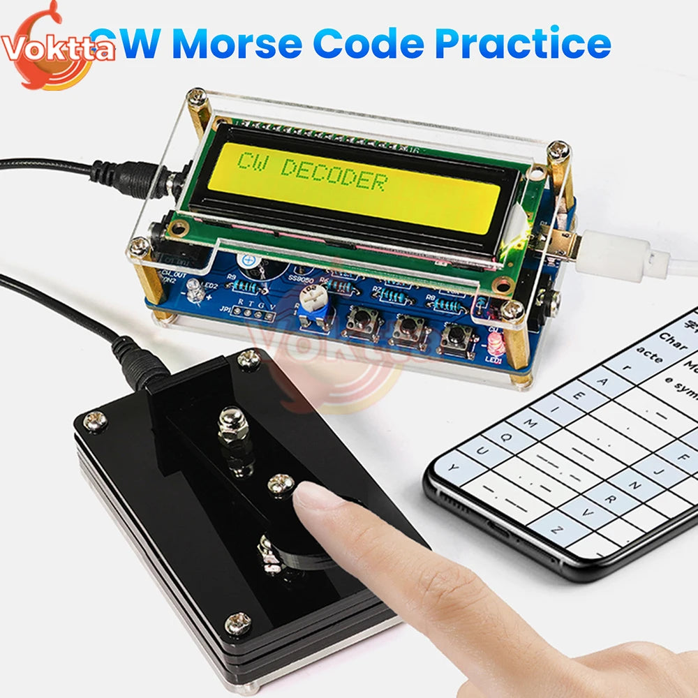 DC 5V CW Morse Code Decoder Loose Kit Audio Cipher Reader Circuit Board Welding Exercise DIY Electronic Manufacturing Kits